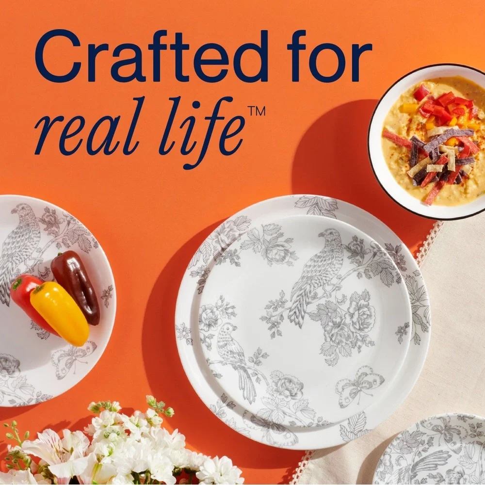 Corelle Francheska Dinnerware Set ✨ 16pc Set | vitrelle glass